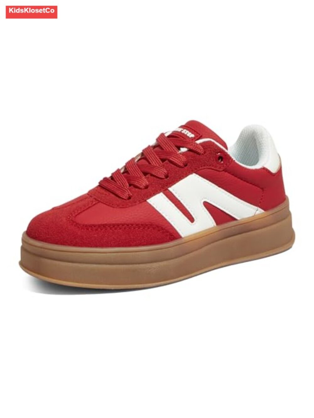 Unisex Kids Chunky Platform Sneakers Lace-Up Non-Slip